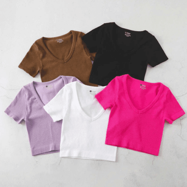 V neck crop top